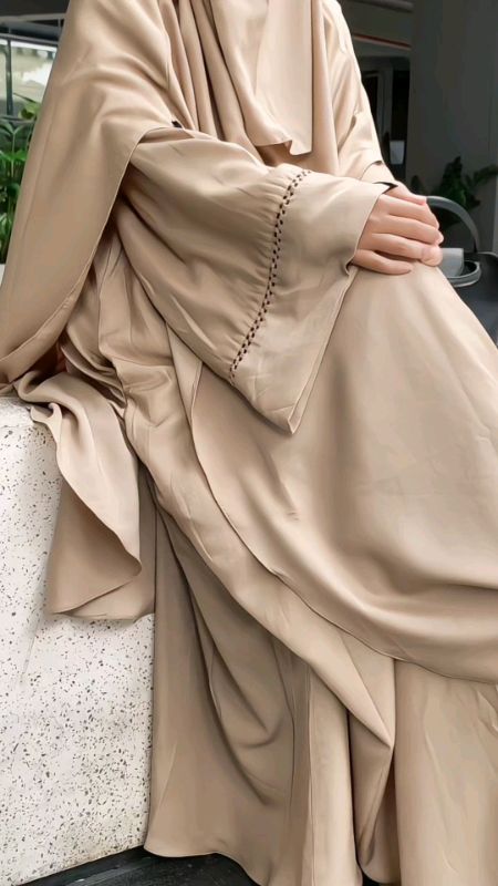 bahan adem dan nyaman#abaya #abayaumroh #khimarjumbo #gamislebaran