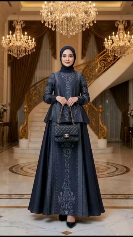 JEMIA] Nina Set Rok Silk Print Wanita Terbaru Kondangan Simple Elegan Mewah Premium Kekinian