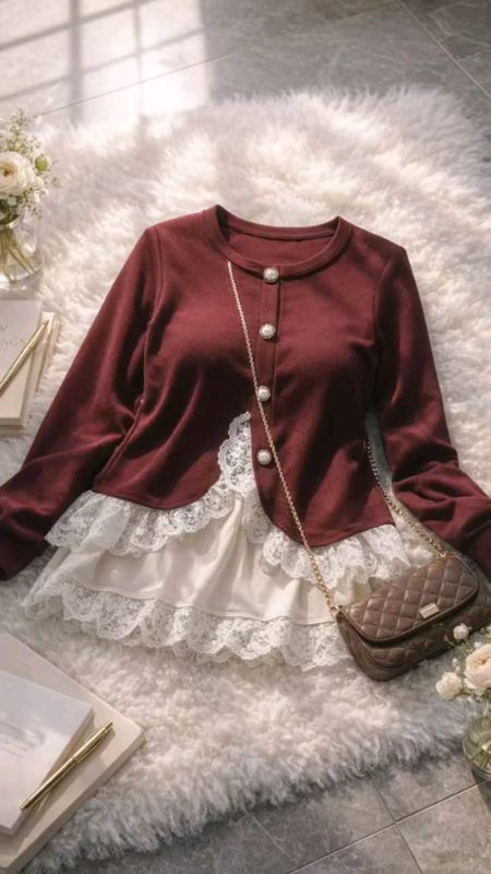 Sabrina Crop top Renda - Blouse atasan wanita bahan knit premium Korean #RacunShopee #RacunShopeeOutfit #ShopeeLook #SpillRacunShopee #RacunShopeeChe