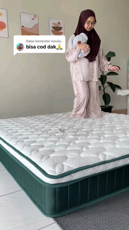 #ShopeeCOD#NovaSleep Kasur Busa IceSilk Springbed 25/30cm Lantai Free Bantal#murahbanget