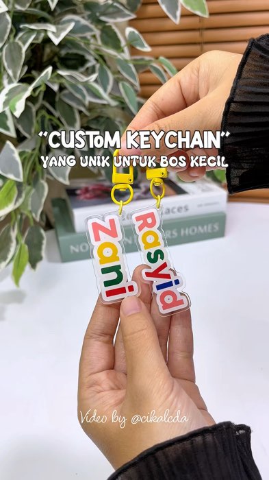 Gantungan Kunci Custom Nama #BeliDiShopeeVideo #GakNyeselBeliIni #keychain #customkeychain #keychaincustom #gantungankunci #gantungantascustomnama