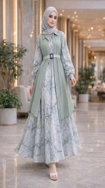 Gamis Rompi Lepas Pasang #setwanita #gamislebaran #gamiskekinian