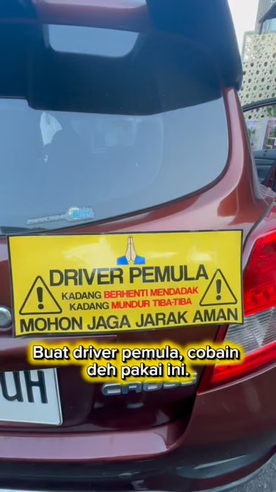 Sticker magnetic untuk driver pemula #stiker #stikermobil #driverpemula #RacunShopee #GratisOngkirRP0
