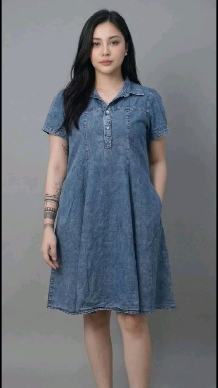 dress midi jeans #SpillBawaBerkah #ViralDiShopeeVideo #ShopeeFashionHaul