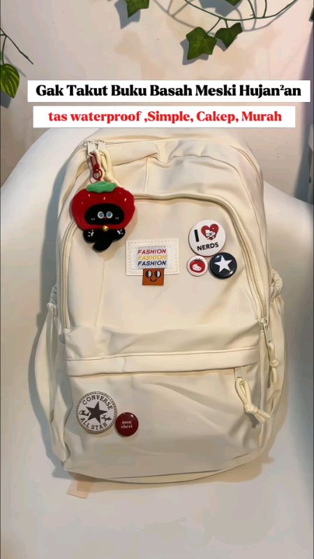 Tas yang dibutuhkan dikala hujan #ranselsekolah #waterproof #DiskonRacunShopee #TermurahDiShopee
