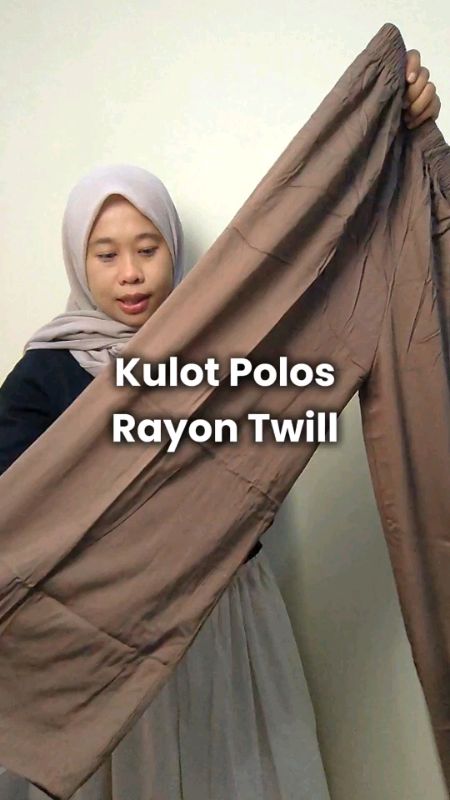 kulot polos rayon twill #PromoNonStop #ShopeeFashionHaul #GratisOngkirRP0 #kulotpolosrayon #kulotharian