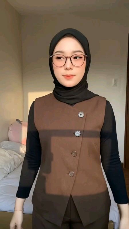 Oneset Vest & Pants aku #OOTDFashionShopee #onesetvest #setelanvest