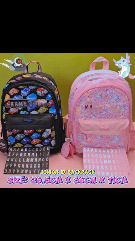 JUNIOR BACKPACKS TK RANSEL ID JUNIOR  DENGAN NAMA PERSONAL #smiggle #fyp