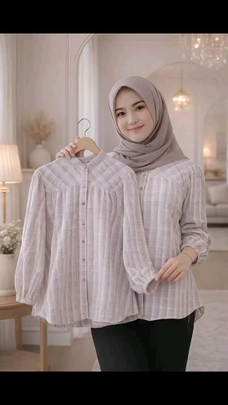 Tiara#Blouse#motif#katun#Haruka premium