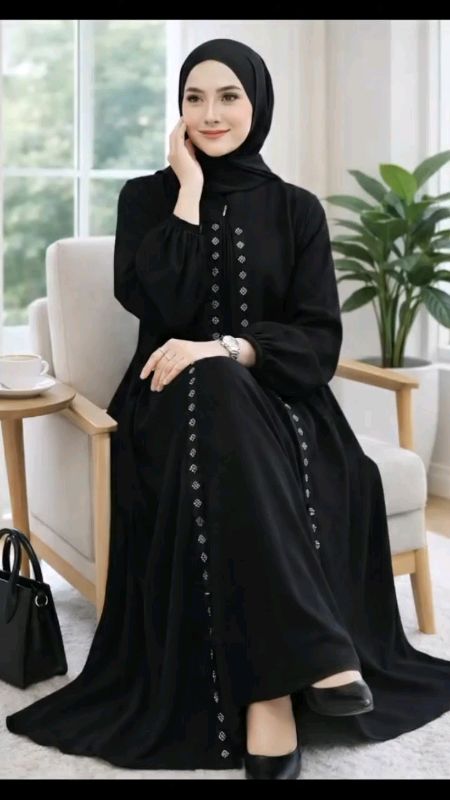 Gamis Hitam Exclusive 2026 🖤 Super Flowy & Adem Dipakai, Cocok Formal Maupun Daily!#GamisHitamPremium #GamisElegan #GamisMuslimah #GamisFormal #BajuM