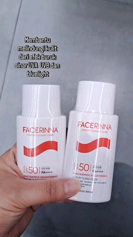 FACERINNA Serum Sunscreen#facerinna #facerinnasunscreen #sunscreen #skincare #RacunShopee #shopeevideo