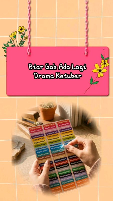 Jangan Tunggu Hilang Barang! #stikernama #SpillBawaBerkah #RacunShopeeCheck #alatsekolah  #TermurahDiShopee #PromoNonStop #BadaiTapiBudget
