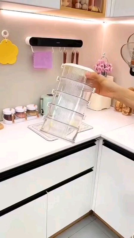 Toples bumbu dapur 4 susun tingkat tempat penyimpanan bahan makanan #toplesbumbudapur #toplesmurah #vidioviralshopee