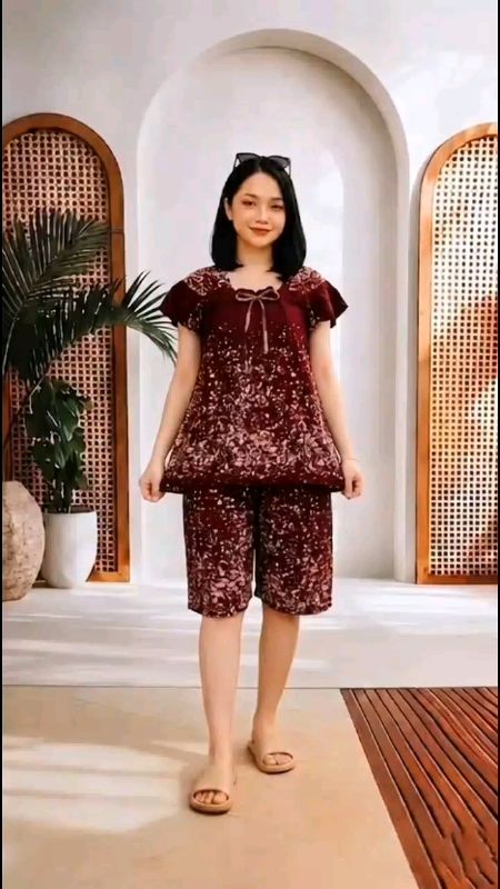setelan pendek Fuji modern, nyaman buat di rumah, muat BB jumbo#setelanwanita #bajukekinian #setelanrayon#outfitrumahan#shoppefashionhaul #RacunShopee