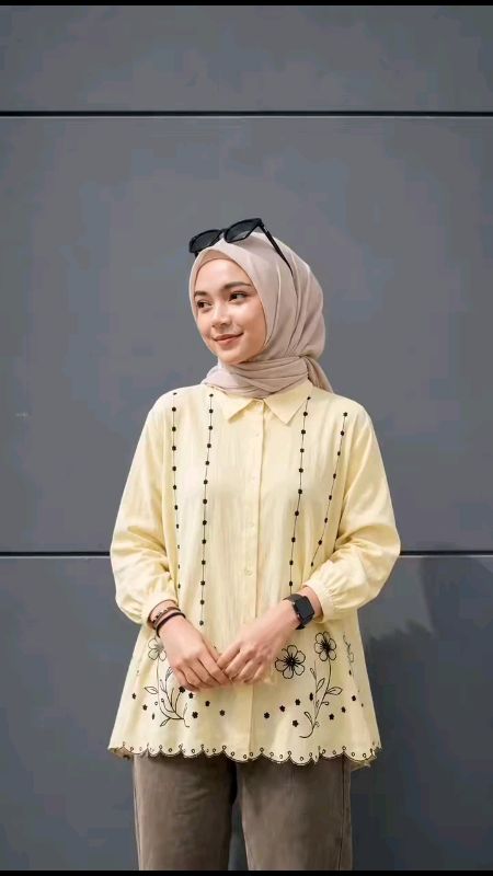 #fypツ #fashion #trending #blousemotif #kemejabordircantik #kemejacantikwanita #kemejarayon
