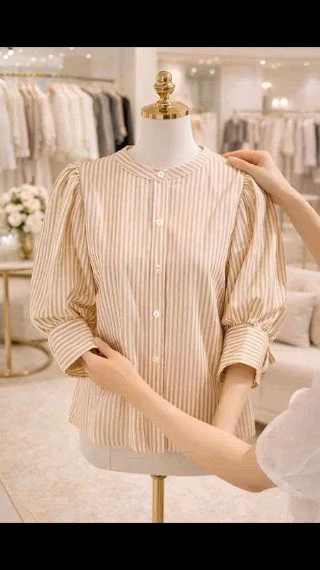 blouse motif puffy#ShopeeCOD #ShopeeLook #VidioShopee #bajuatasanwanita #atasanwanita #bahanberkwalitas #buruancheckout #cod