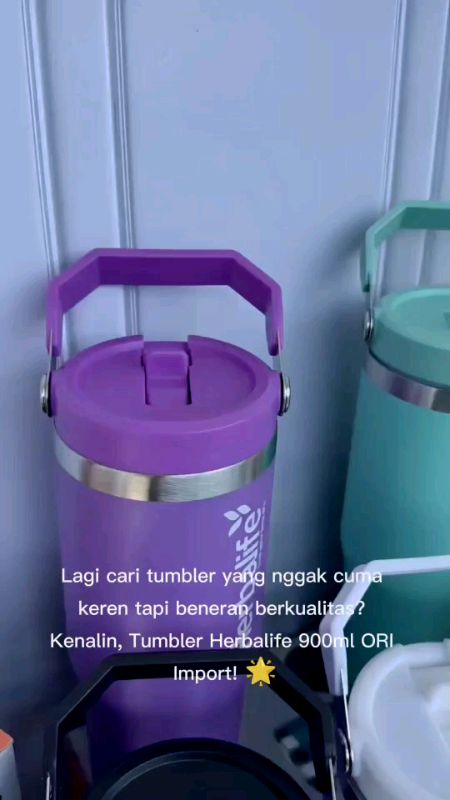 Botol Tumbler Herblf 900ml Tahan Panas Dingin ORI Import   #olahraga #keranjangshopee #tumblertahandingin #tumblermurah #tumblerviral #hargamurah