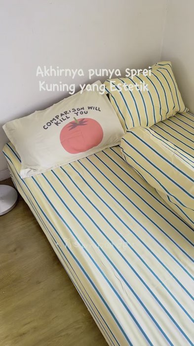 #spreiestetik #spreikuning #kamarpinterest #kamarestetik #spreigaris #roommakeover #dekorasikamar #kamarminimalis #aestheticroom #homedecor #kamarcozy