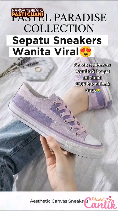 Sepatu Sneakers Kanvas Wanita😍#sepatuwanita#sepatukanvas#sepatusneakers#sneakerswanita#RacunShopee#GratisOngkirRP0#Diskon50Persen#bismillahfyp#viral