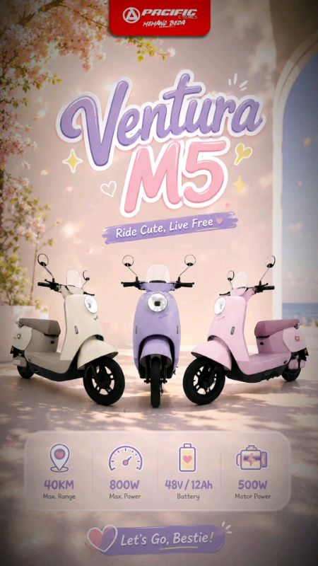 Yuk kenalan dengan Pacific Ventura M5. Si Gagah tapi cantik, siap menemani hari² mu dengan penuh kepercayaan diri. #pacific #exotic #selis