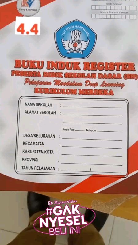 Buku Register siswa #ShopeeCOD #PejuangRupiah #keranjangshopee #TermurahDiShopee #bukuinduksiswakurikulummerdeka#PromoNonStop  #bukuinduk #ShopeeLook