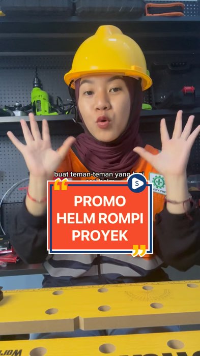 Promo helm rompi proyek#rompiproyek #helmproyek #HelmProyekSNI #rompisafety #helmsafety #helmkuning #promo #PromoNonStop #DiskonRacunShopee #Diskon