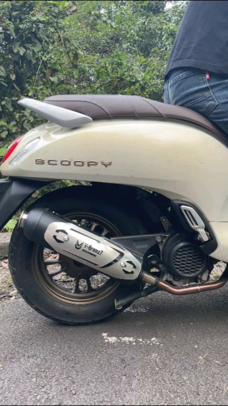 kita coba cek sound sambil dibawa jalan gengs😍  #66shopeefeedday #scoopymodifikasi #knalpotstandarracing