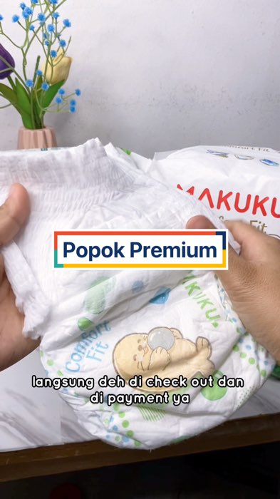 Popok Premium Makuku Comfort Fit #comfort #comfortfit #makukucomfortfit #makukuairdiapers