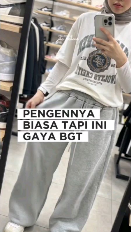 Auto Keren Pake Sweatpants Ini! Bahan Premium Fleece, Adem Pol, Dan Fleksibel Buat Segala Aktivitas #sweatpants #loosepants #ShopeeLook