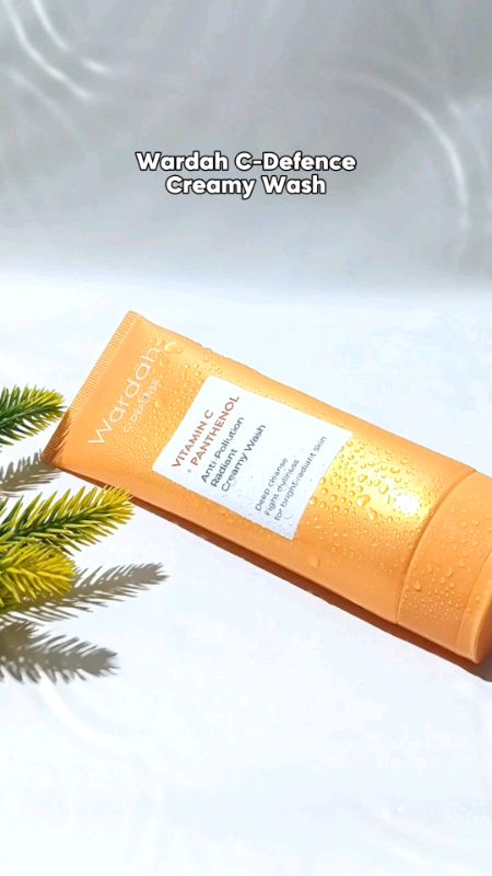 facial wash dengan kandungan vitamin c+ Panthenol #wardahcreamywash #wardahcdefenseseries #skincareroutine #RacunShopee