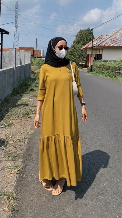 Wood udh paling cakep deh, gk bakal nyesel #rafellamididress #mididress #midipolos #ootdhijab