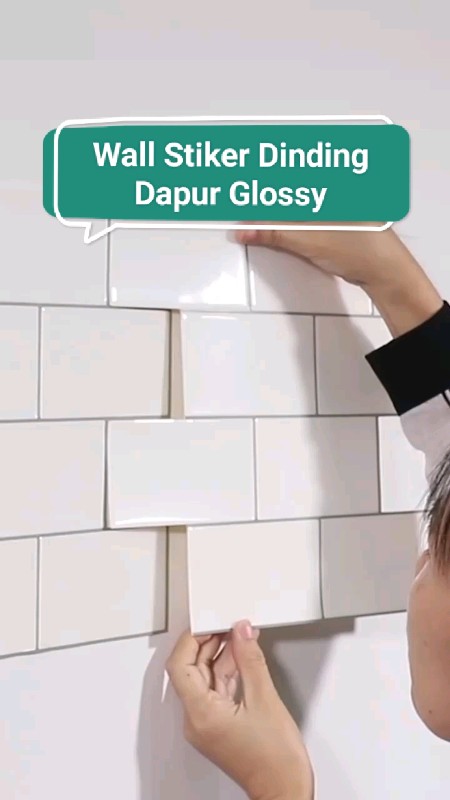 Wall Stiker Dinding Dapur Glossy #RacunShopee #ShopeeCOD #ViralDiShopeeVideo #GakNyeselBeliIni
