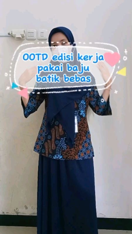 OOTD blouse batik kerja #ShopeeFashionHaul #GratisOngkirRP0 #DiskonRacunShopee #BadaiTapiBudget #ShopeeLook #SpillRacunShopee #batik #blousebatik
