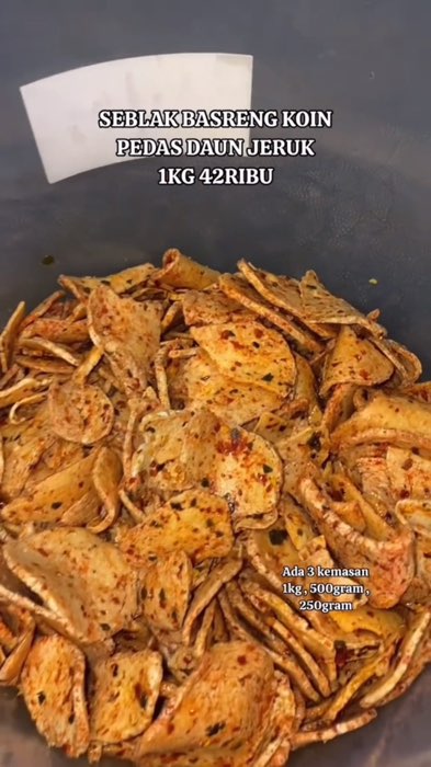 Basreng koin seblak pedas daun jeruk #basreng #basrengkoin #ShopeeLook #ShopeeCOD #GakNyeselBeliIni #SpillBawaBerkah #SpillRacunShopee #RacunShopee
