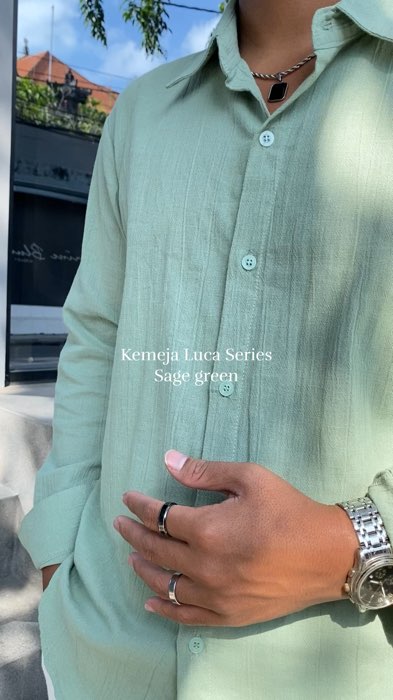 Luca linen green #celanalinen #beachwellbali #racunshoppe