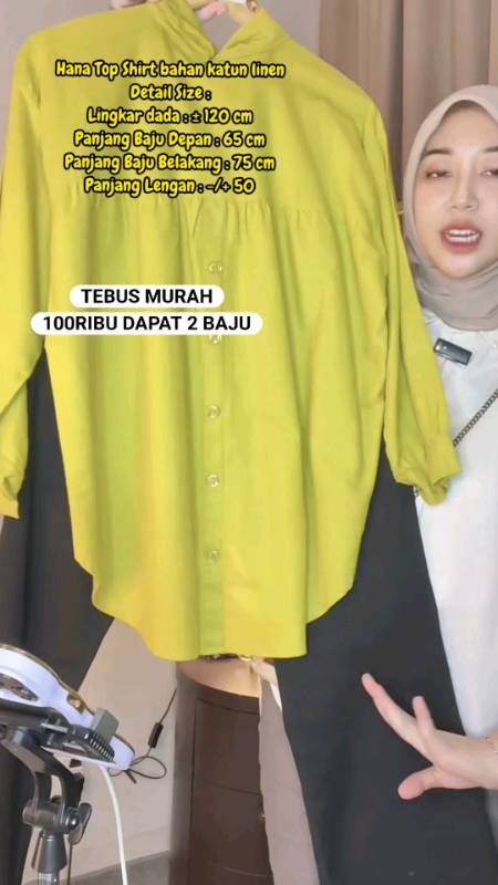 Hana Top ❤️ #SpillRacunShopee #RacunShopee #ShopeeFashionHaul #ShopeeLook #blouselinen #hanatopshirt #Hanatopblouse #Hanatoptshirtkemejawanita #fyp