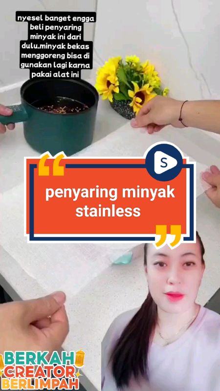penyaring minyak stainless #racunshopeemurah #DiskonRacunShopee #RamadanBerkah #SpillBawaBerkah #RacunShopee #BerkahRacunShopee#BadaiTapiBudget
