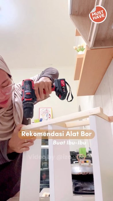 Alat bor yg aman dan mudah dipakai mams #SpillRacunShopee #RacunShopee #BadaiTapiBudget #borelektrik #alatbor #alattukang #homeliving