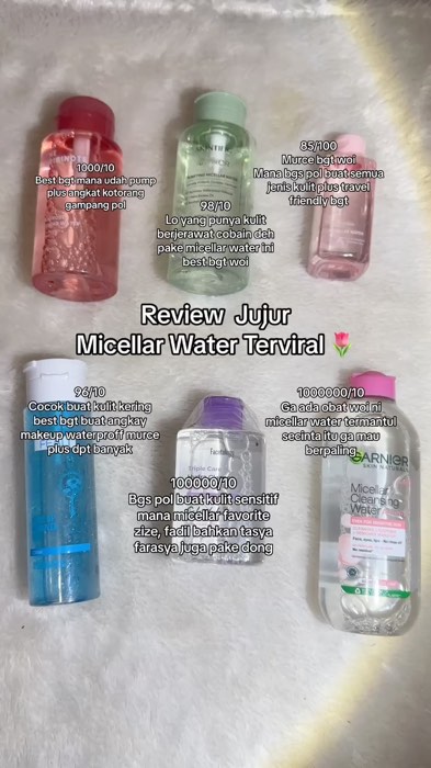 Review micellarwater🫶  #micellarwatermurah #pembersihmuka #micellarwater