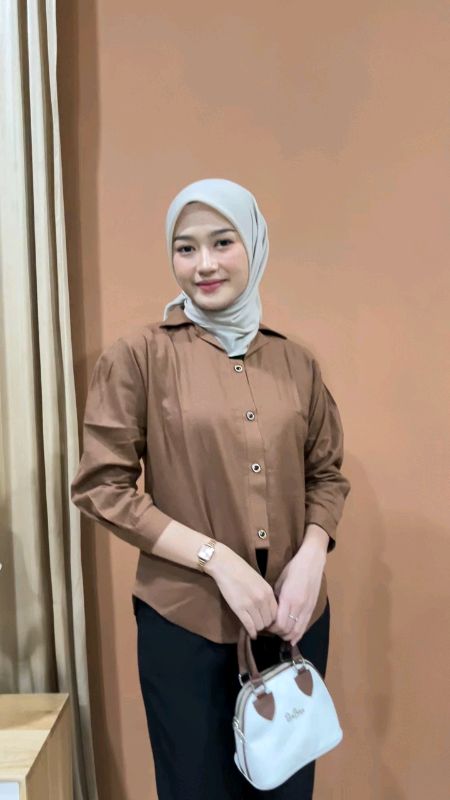 Amary Top Outer Kemeja Linen #ShopeeFashionHaul #rekomendasi #shopeevideo #berandashopee #promoshopee #krmeja #kemejawanita