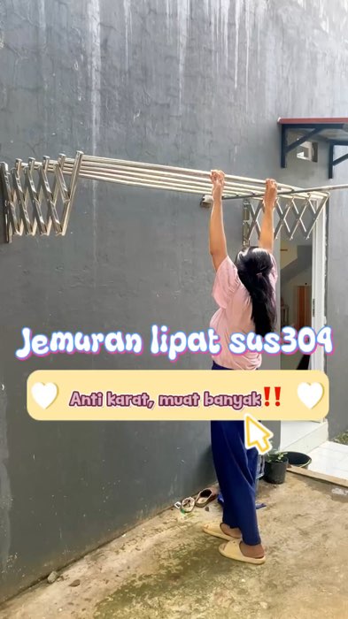 Jemuran anti karat muat banyak #Diskon50Persen #ShopeeCOD #ViralDiShopeeVideo #BirthdaySale1212 #jemuranlipat #stainlesssteel #ShopeeHaul