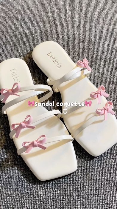 sandal coquette 40rban‼️👀🎀 #fyp #SpillRacunShopee #RacunShopee #shoes #sandalwanita #sandalmurah #sandalteplek #flatshoeswanita #PromoNonStop