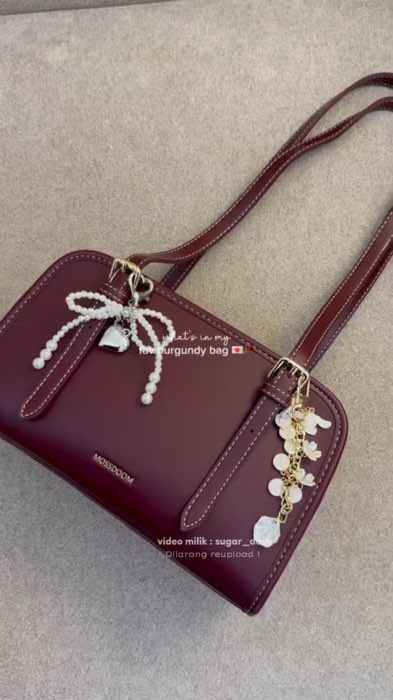 tas maroon cantik 🥀 #mossdoom #mossdoomofficial #mossdoombag #tasmossdoom #taswanita #shoulderbag #tascewek #tasmurah #goldentick #RacunShopee
