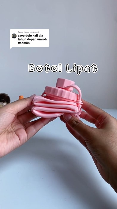 yg mau umroh wajib punya botol lipat ini😍 #botollipat #umroh #botolminum