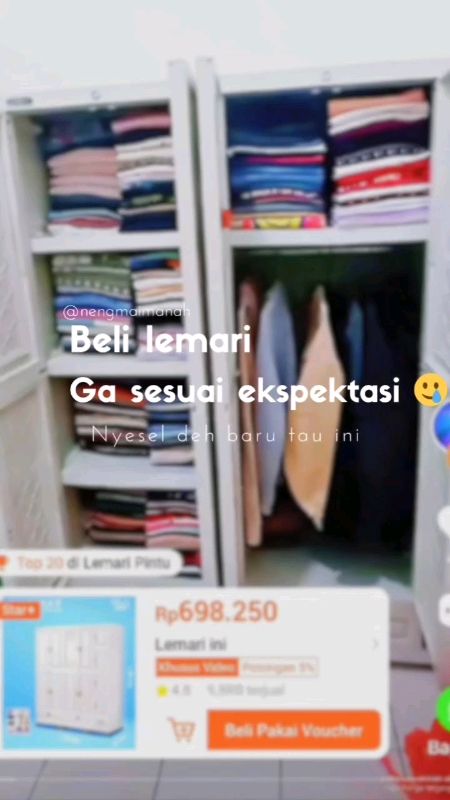 nyesel deh beli lemari ini #lemaripakaian #lemariplastik #lemarinapolly #SpillRacunShopee #SpillBawaBerkah #GratisOngkirRP0 #ViralDiShopeeVideo
