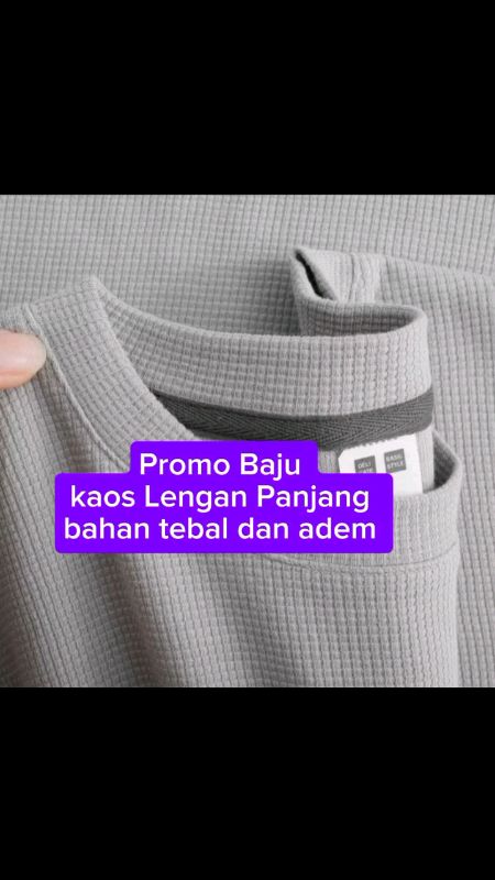 Promo baju kaos Waffle polos #bajukaos #bajukaoslenganpanjang #fyp #bajulebaran #racunshopee #bajukaospolos
