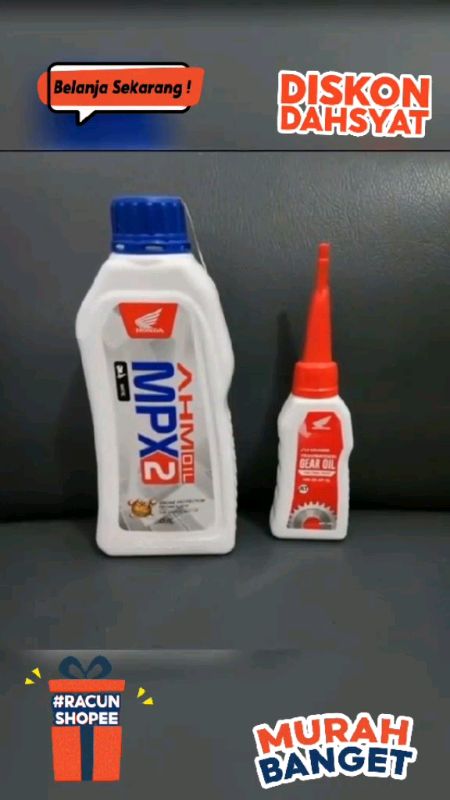 Paket Oli MPX2  + Oli Gardan 120 ml #olimpx2 #olihonda #olimatic #olimotor #RacunShopee  #OliGardanMatic