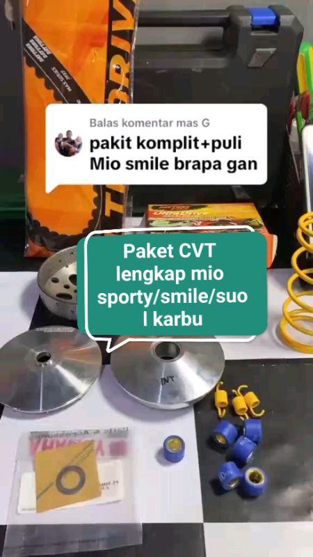 Paket CVT lengkap mio sporty/smile/suol karbu🔥#RacunShopee #SpillRacunShopee #ShopeeLook #shopeevideo #paketcvtmio #paketcvtkomplit