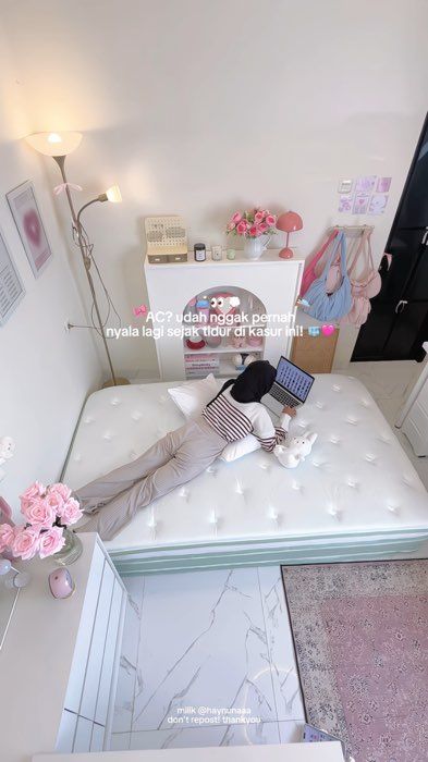 ga nyesel beli Novilla IceMint Pro sebagai kasur pilihan dikamar aku. Aku pakai ukuran 120x200 🛌🎀🛋️ #RacunShopee #SpillRacunShopee #spillracun