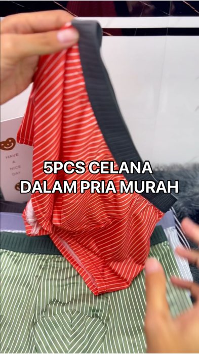 5PCS CELANA DALAM PRIA PROMO#celanadalamcowok #celanadalampriadewasa #boxerpria #sempaklakilaki #celanadalam #Diskon40RB #promopuncak1111